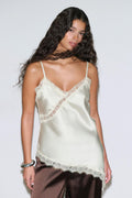 Satin asymmetric singlet - Noir