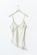 Satin asymmetric singlet - Creme