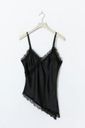 Satin asymmetric singlet - Noir