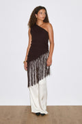 Fringe top - Noir