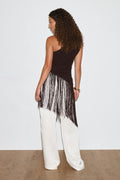 Fringe top - Chocolate plum
