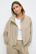 High neck short jacket - Bordeaux