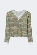 Y lace top - Camo