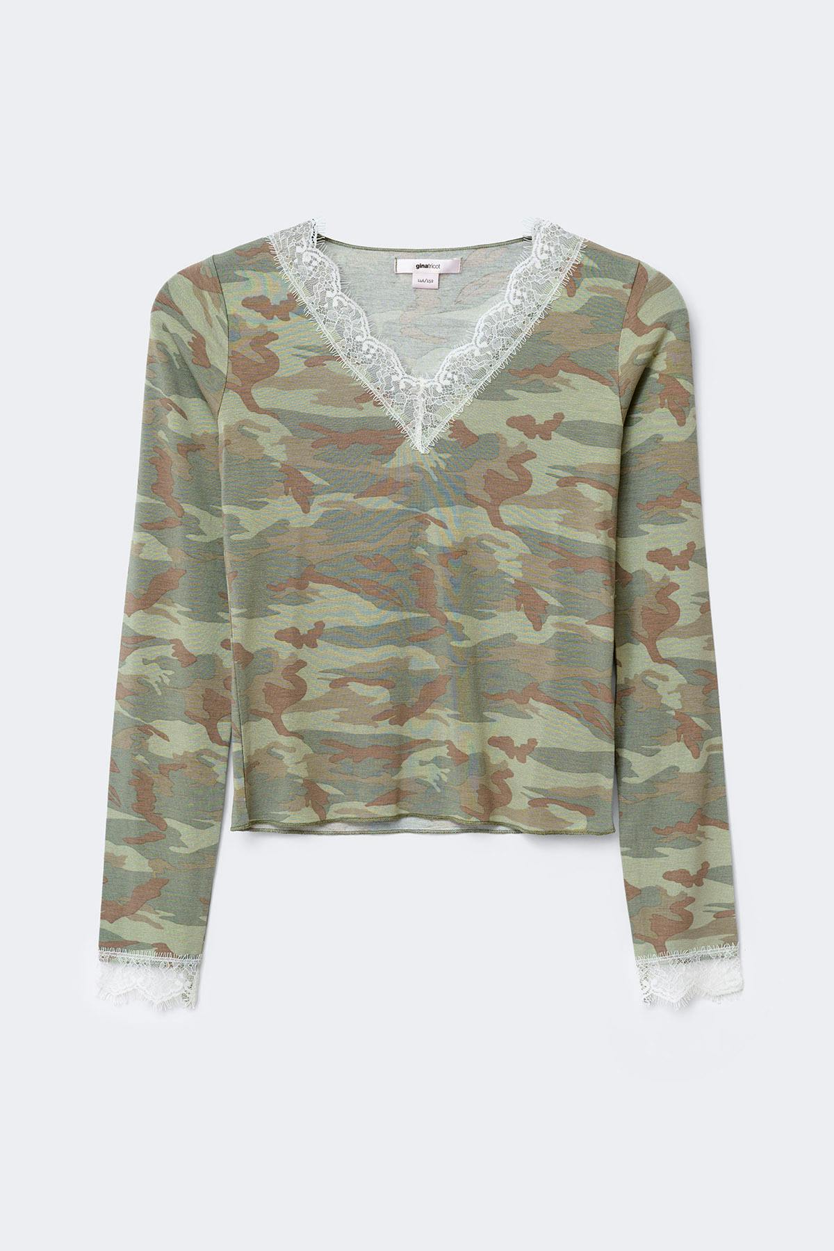 Y lace top - Camo
