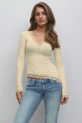 14+ lace top - Jaune