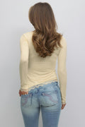 14+ lace top - Jaune