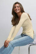14+ lace top - Jaune