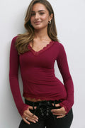 14+ lace top - Jaune