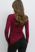 14+ lace top - Rouge foncé