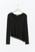 14+ lace top - Noir