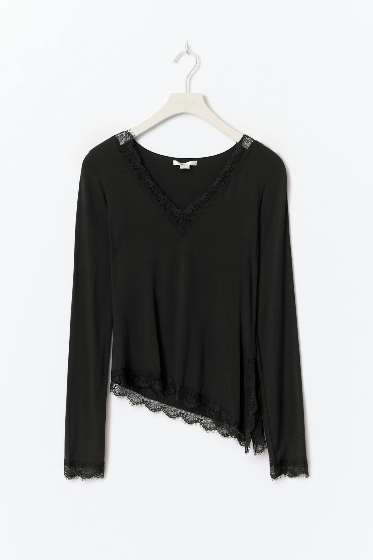 14+ lace top - Noir