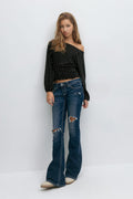 Y smock top - Dot aop