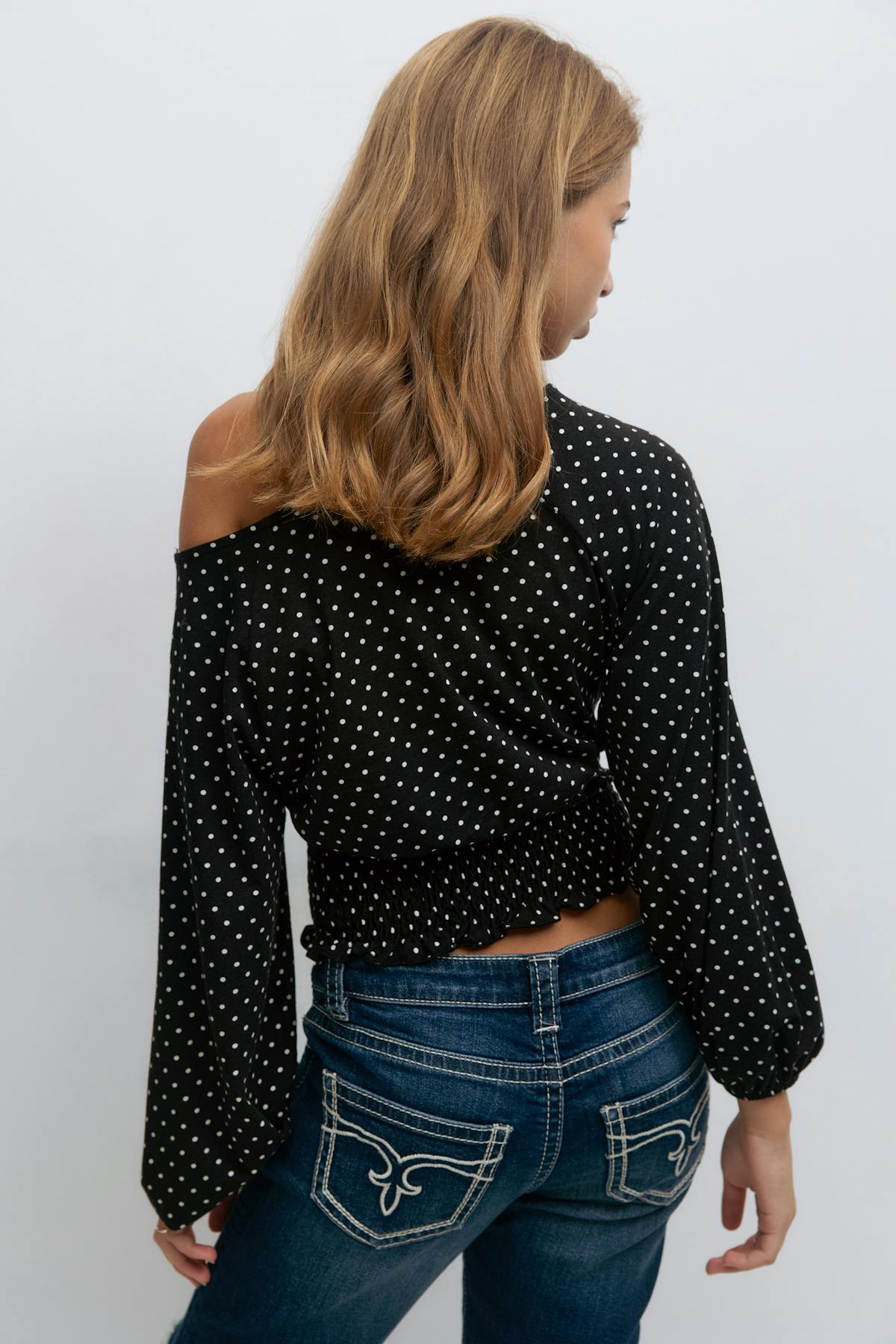 Y smock top - Dot aop