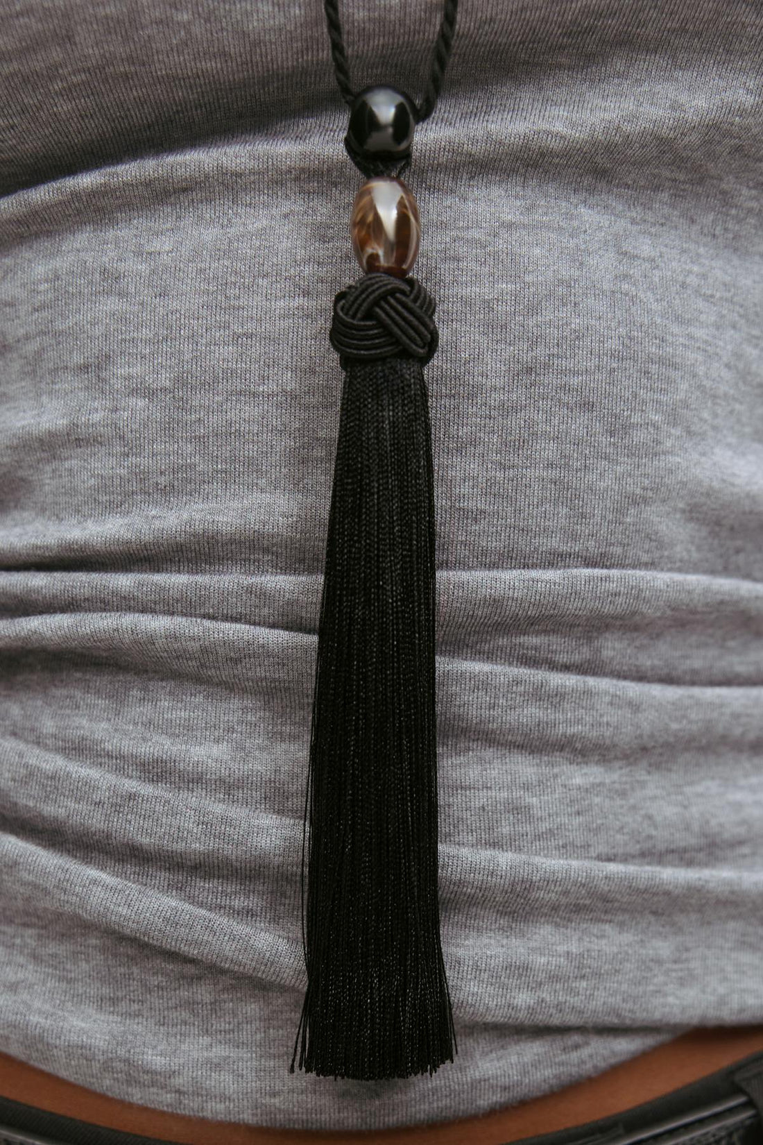 Tassle necklace - Noir