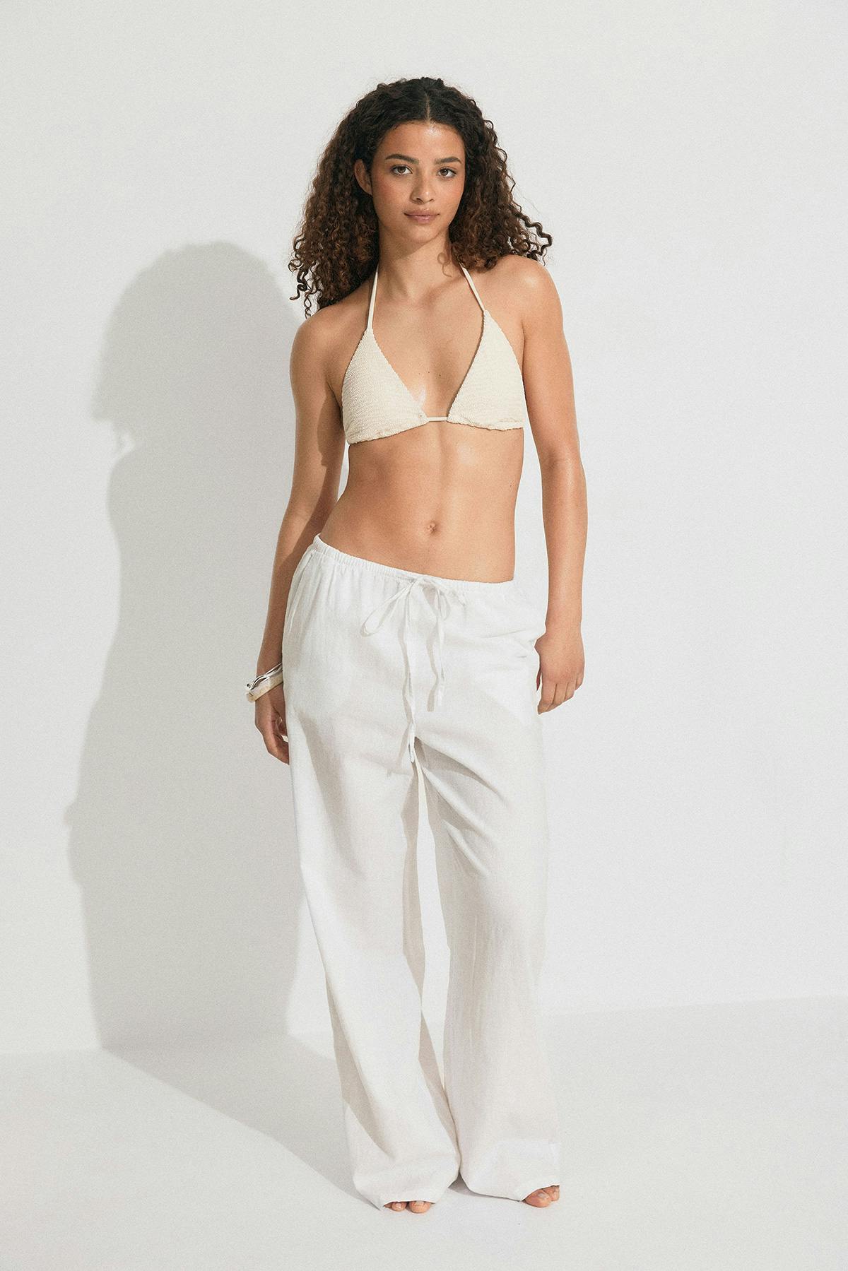 Bikini triangle top - Beige clair