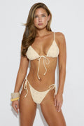 Embroidery bikini brazilian - Blanc cassé