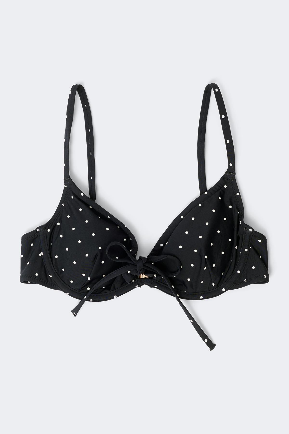 Bikini wire bra - Black dot