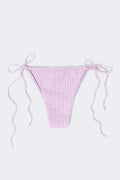 Gathered bikini tanga - Green flower