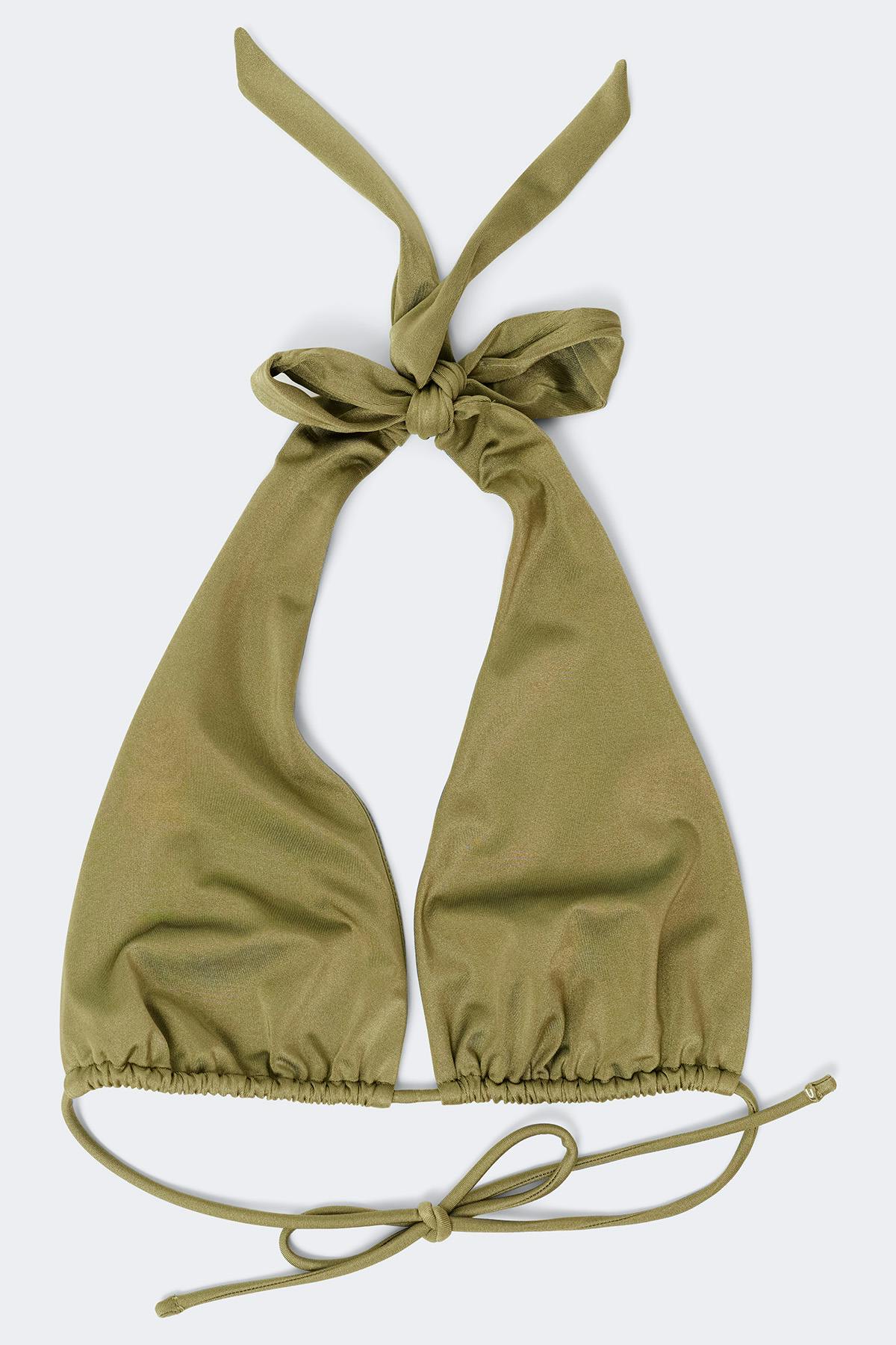 Halter triangle top - Olive green