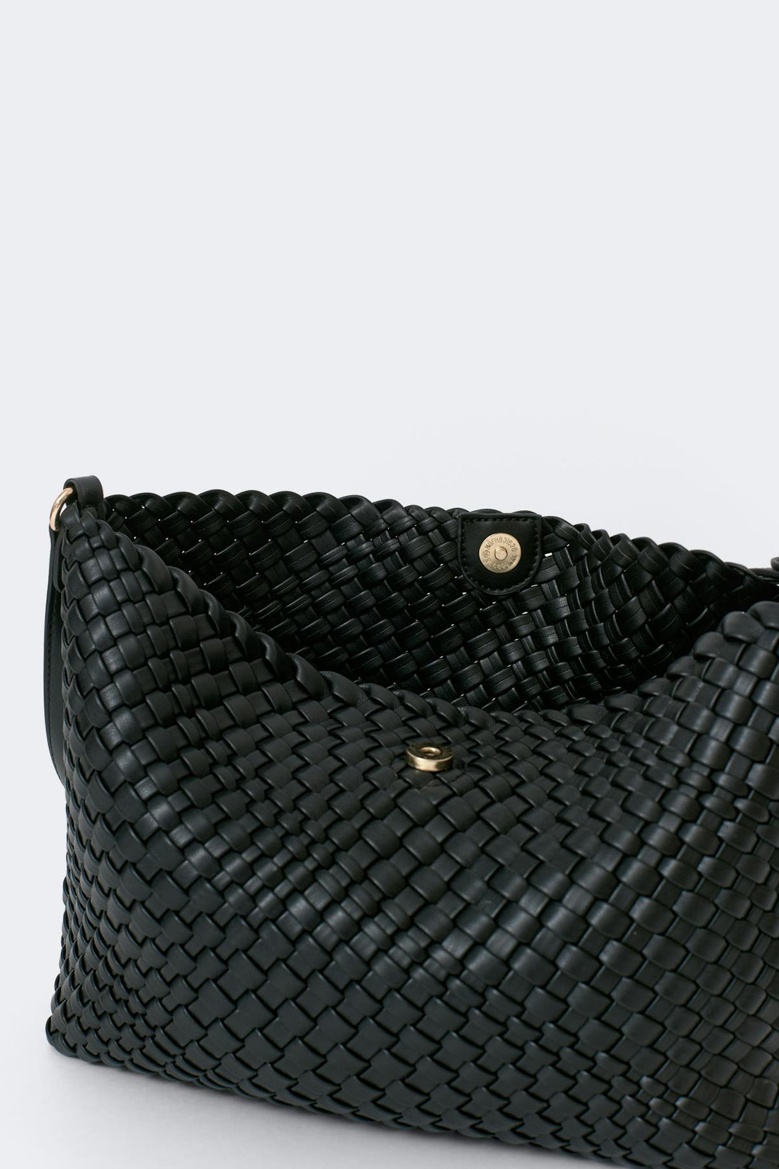 Slouchy braided strap bag - Noir