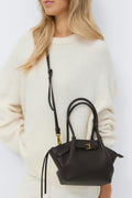 Mini fold detail bag - Noir
