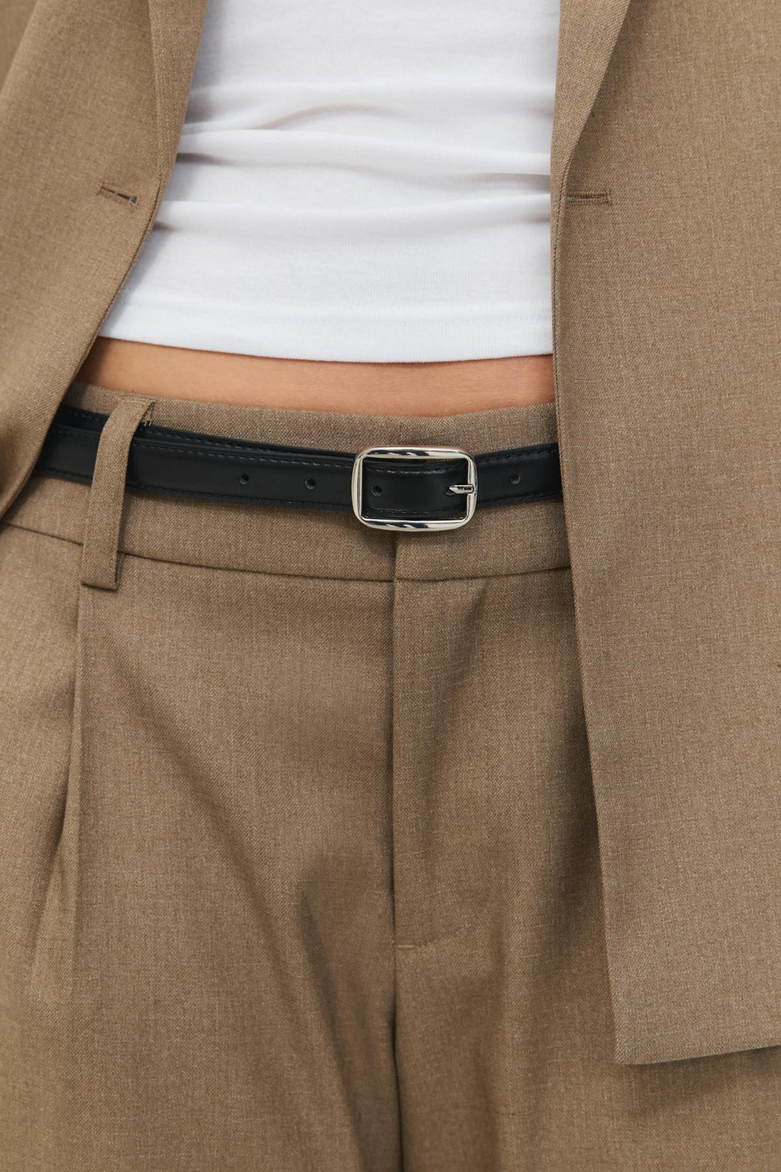 Perfect suit belt - Black/silver