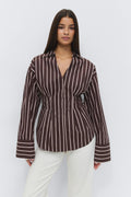 Shaped shirt - Blue/stripe