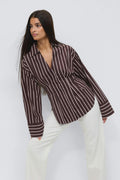 Shaped shirt - Blue/stripe