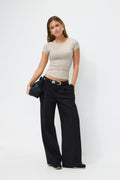 Perfect tight tee - Beige melange