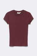 Perfect tight tee - Brown/blue stripe
