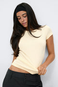 Perfect tight tee - Beige melange
