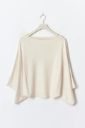Poncho top - Beige melange