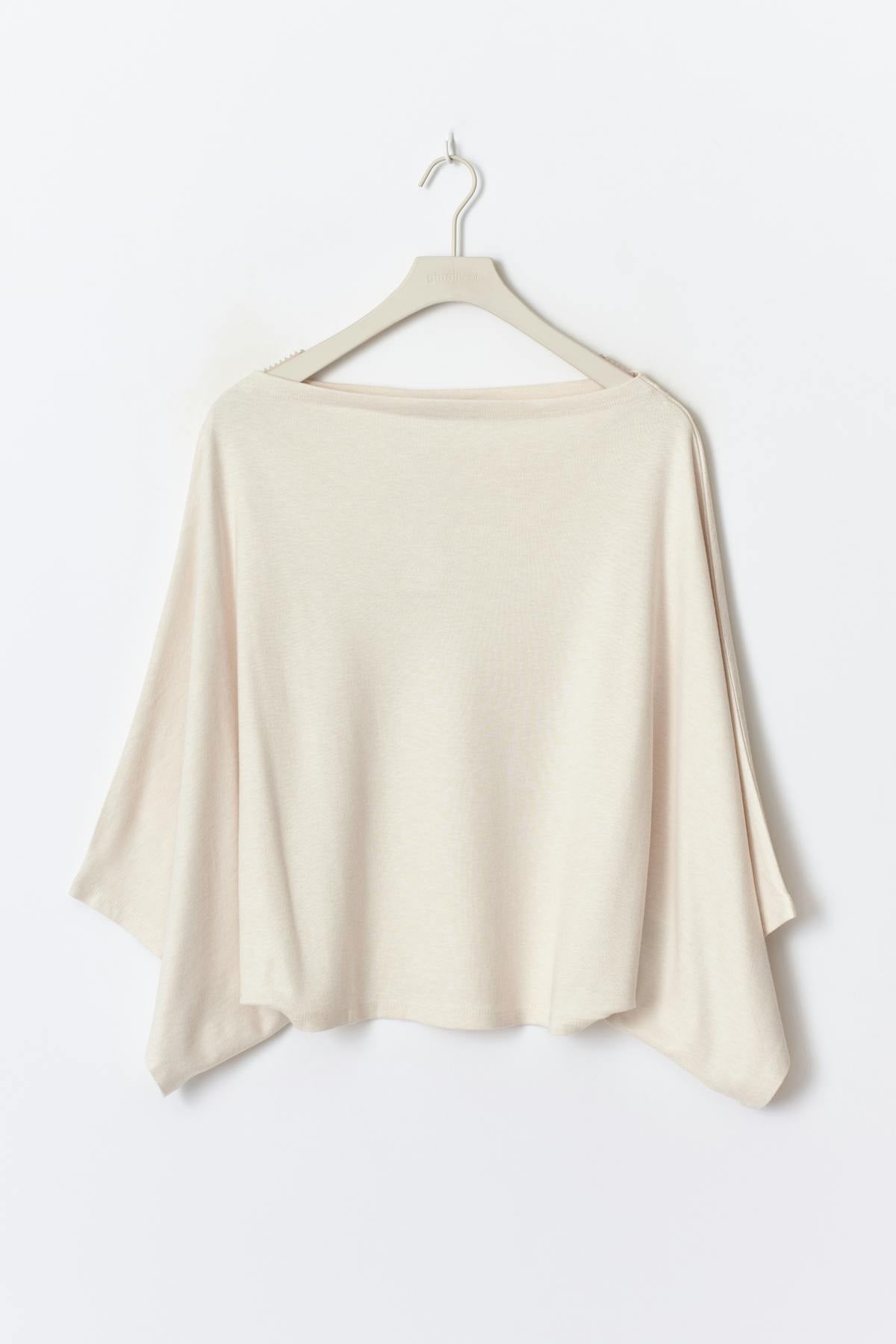 Poncho top - Beige melange