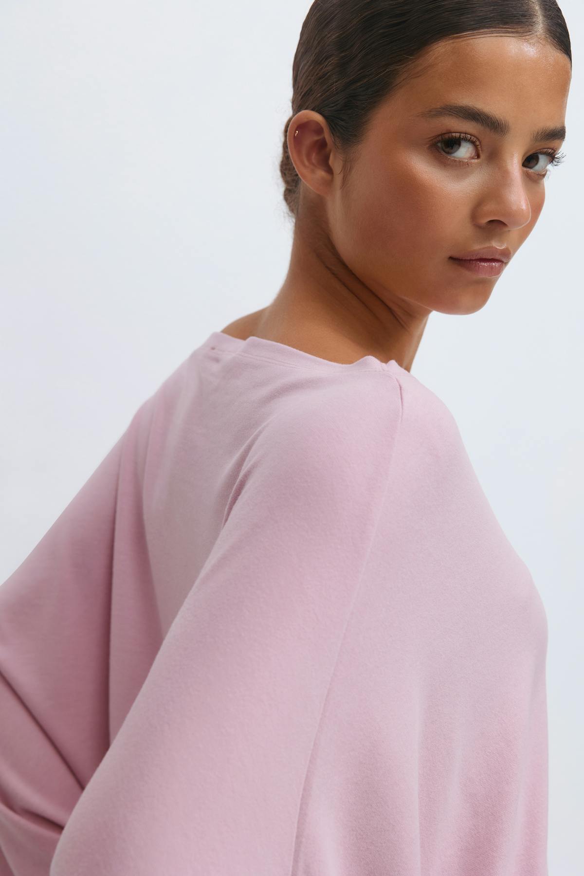 Poncho top - Beige melange