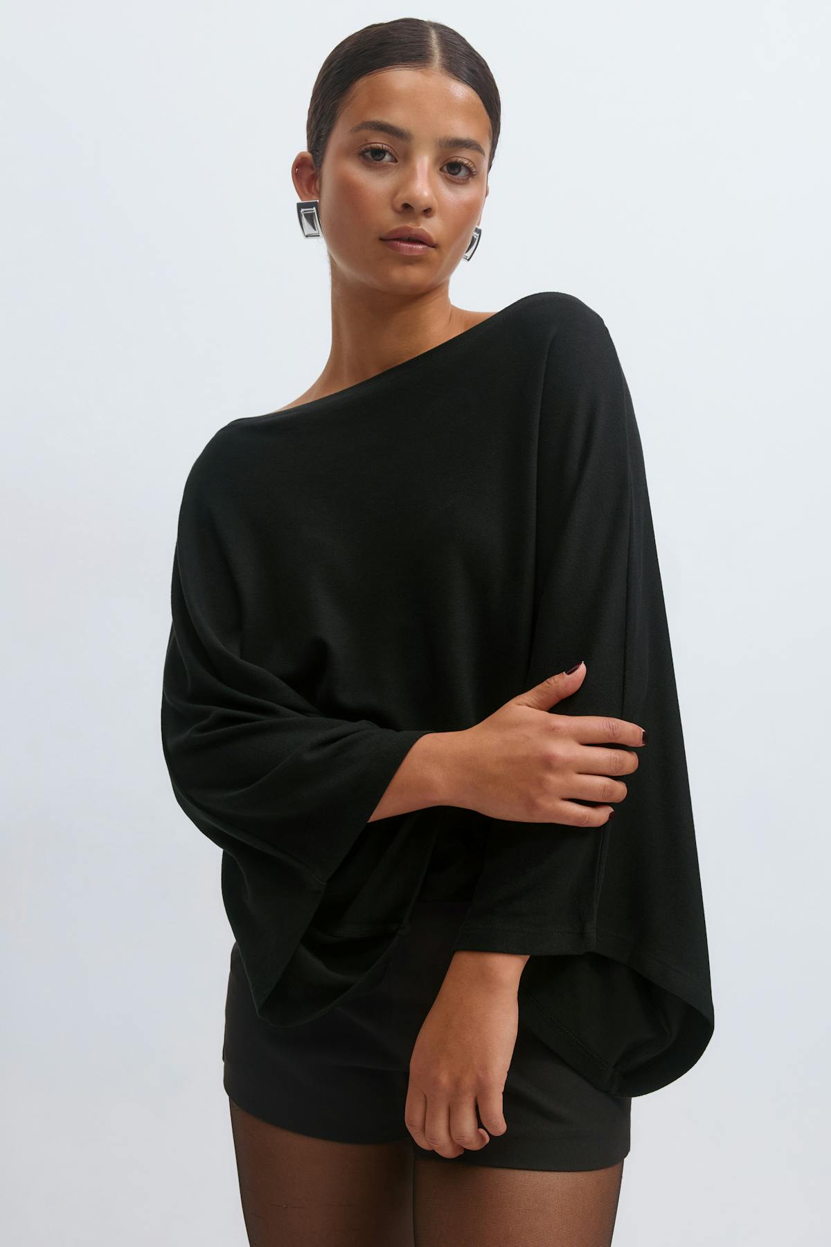 Poncho top - Noir