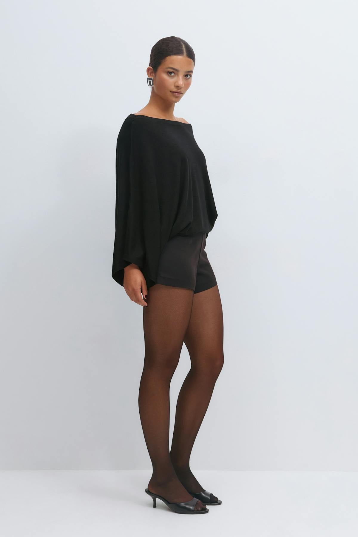 Poncho top - Noir