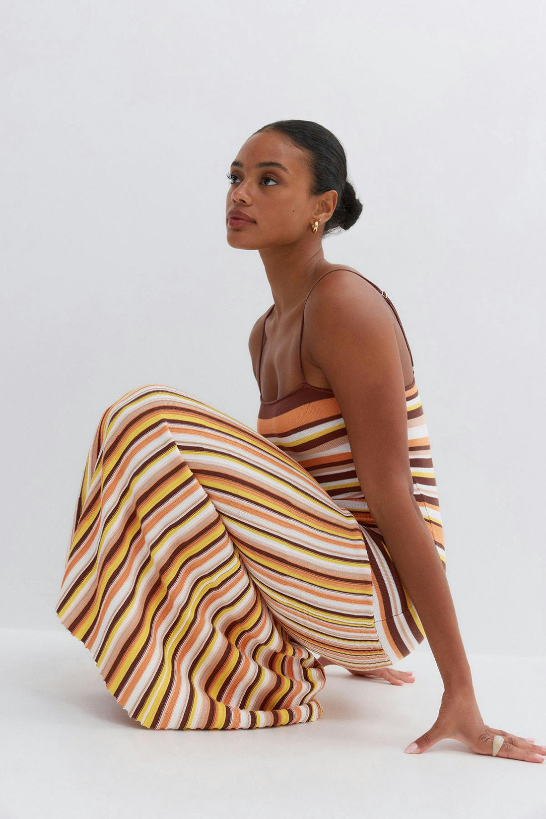 Multistripe knitted dress - Multicolore