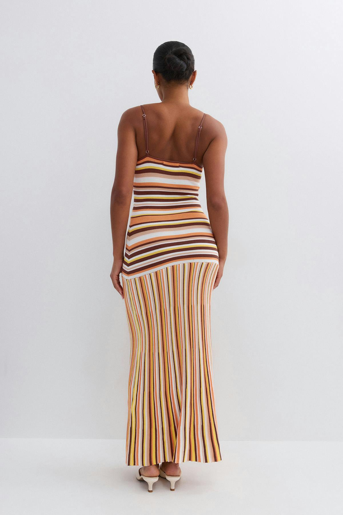 Multistripe knitted dress - Multicolore