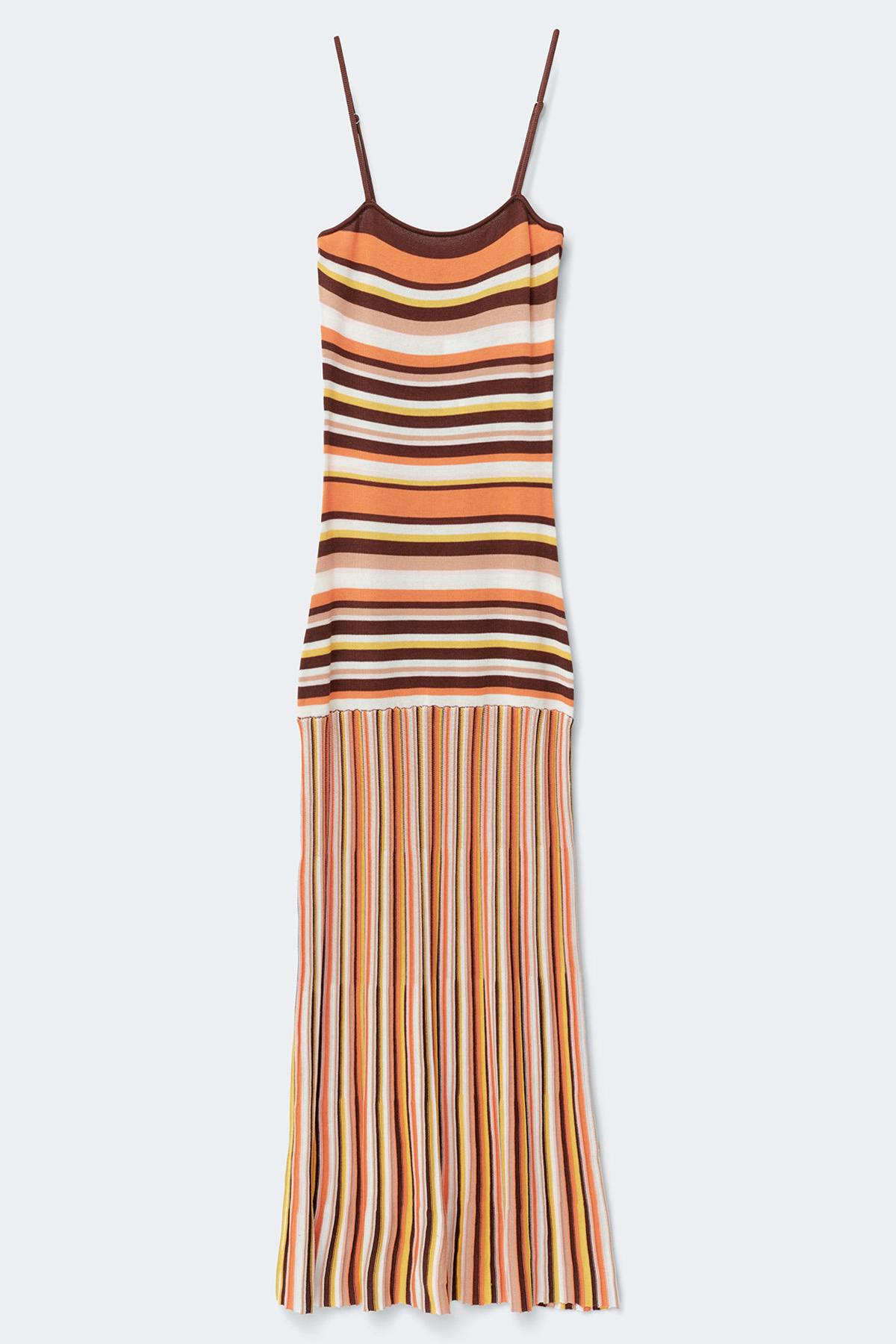 Multistripe knitted dress - Multicolore