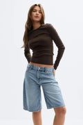 Baggy babe denim shorts - Cold blue