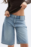 Baggy babe denim shorts - Cold blue