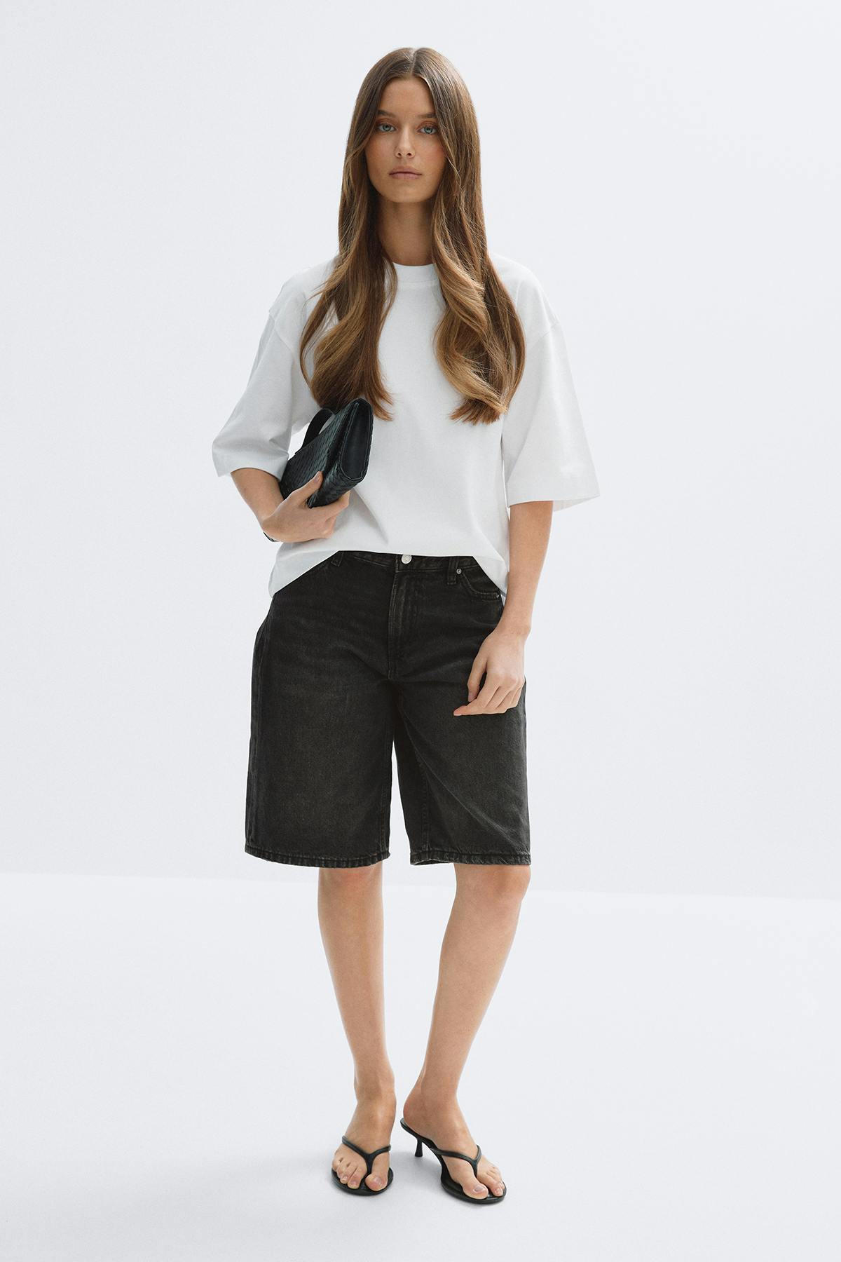 Baggy babe denim shorts - Cold blue