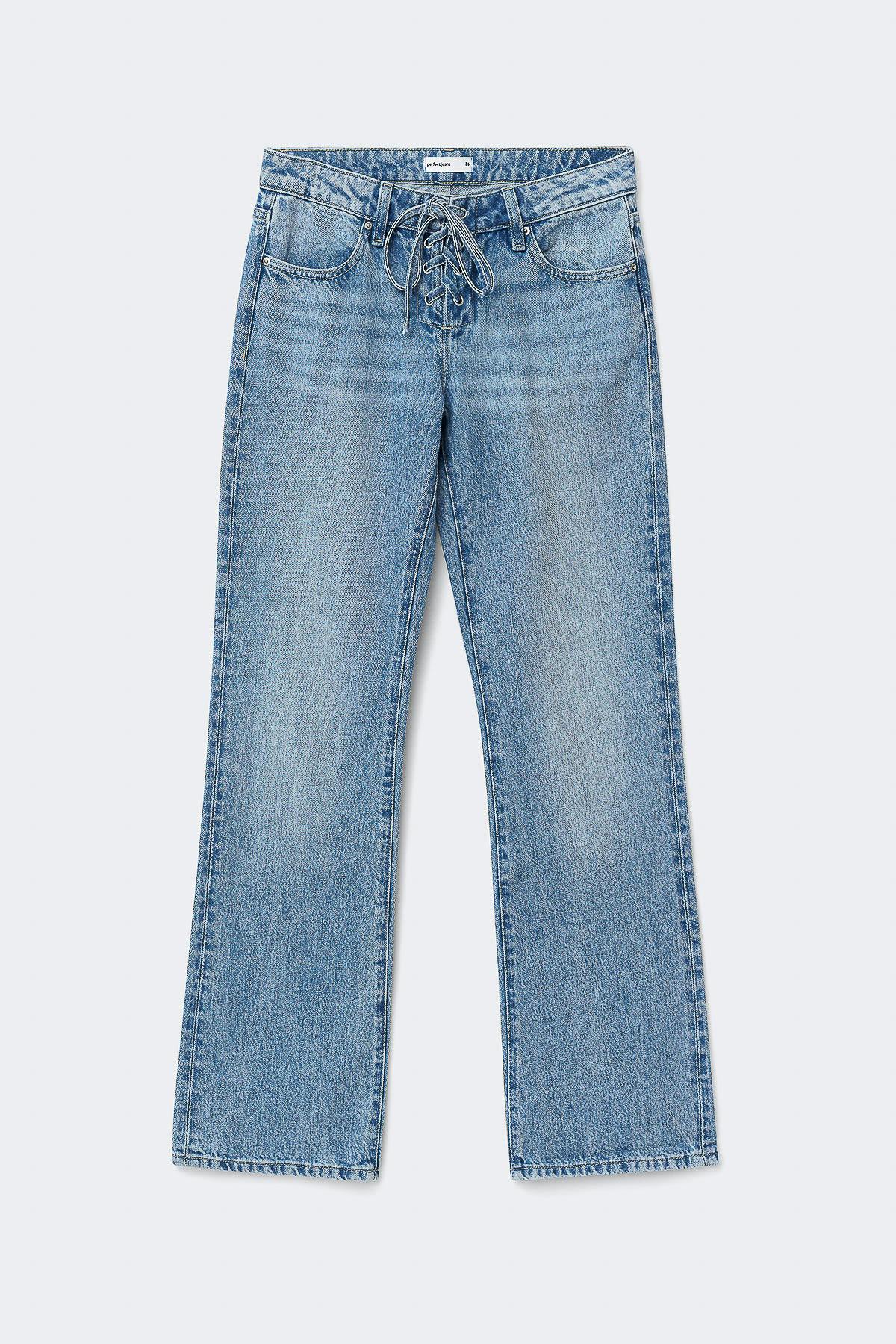 Lacing jeans - Bleu clair