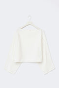Y knitted poncho top - Gardenia