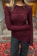 Lace asymmetric top - Wine tasting