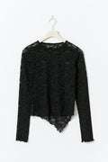 Lace asymmetric top - Noir