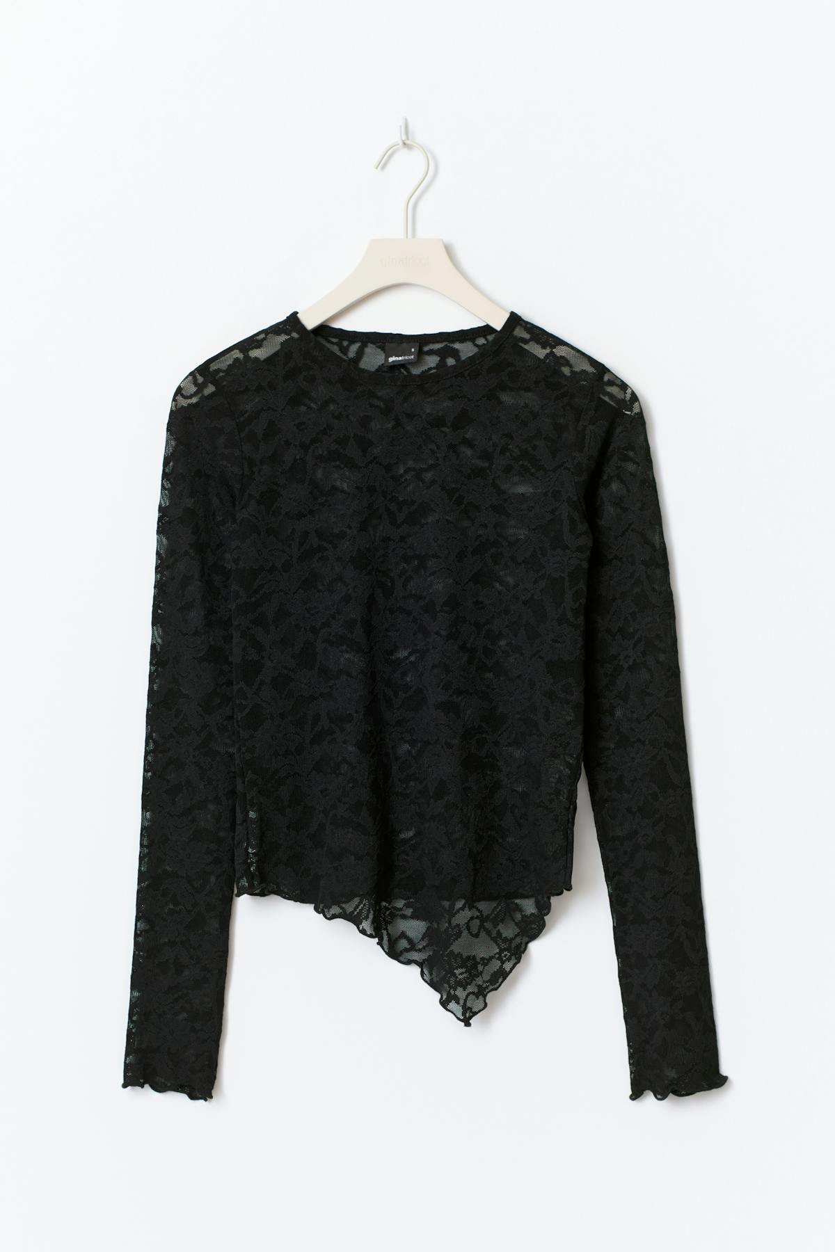 Lace asymmetric top - Noir