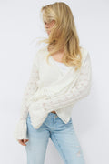 14+ knitted frill cardigan - Jaune clair