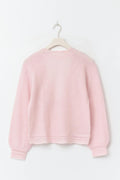 14+ knitted open back sweater - Rose