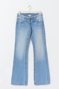 14+ cut off loose jeans - Bleu clair